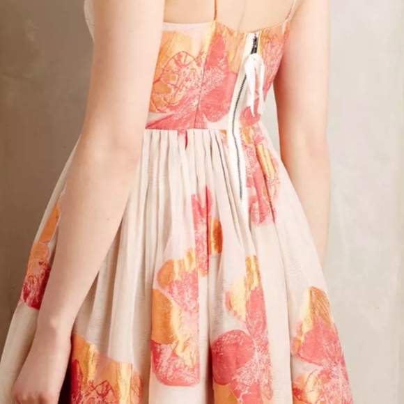 Anthropologie Tracy Reese Blazing Hibiscus Dress - Picture 3 of 3
